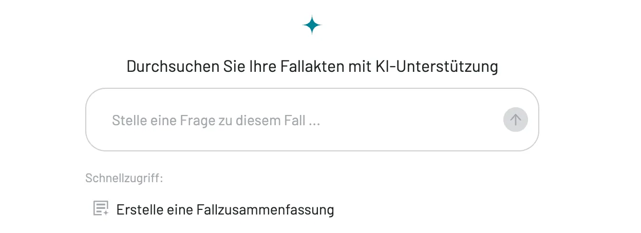 KI-Assistent: Fallakten durchsuchen